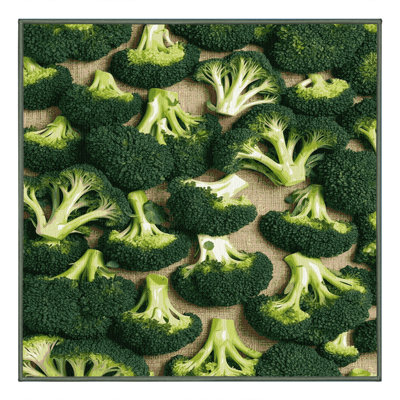 Washable Broccoli Vegetables Area Rug