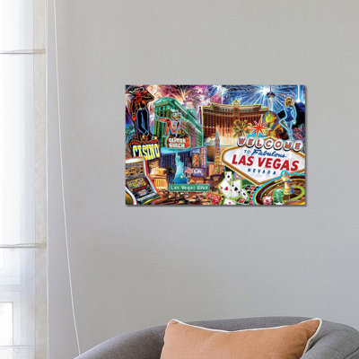 Las Vegas Pop Art- Gallery-Wrapped Canvas Giclée