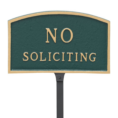 No Soliciting Statement Garden Sign