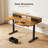 Joyful 55" U Shaped Height Adjustable Desk With Power Outlets & Drawers,Sit Stand Table With Keyboard Tray ＆ Ergonomic Monitor Stand For Home, Office-1425156060