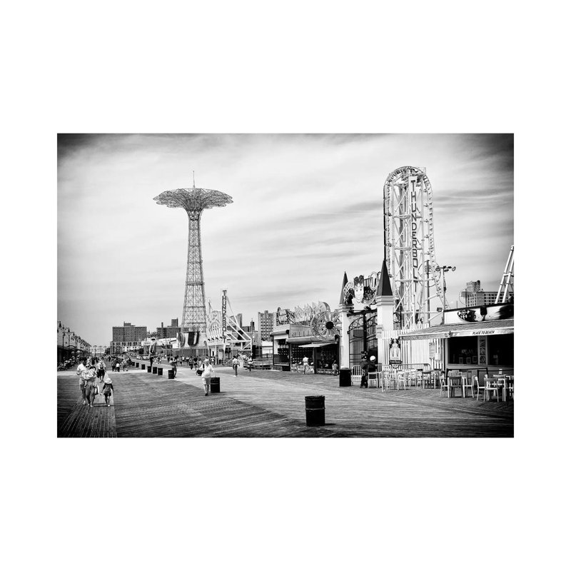 The Coney Island Boardwalk 1 Piece Wrapped Canvas Wall Art, 66.04 cm H x 45.72 cm W x 3.175 cm D