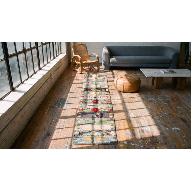 Tapis de couloir antique gris