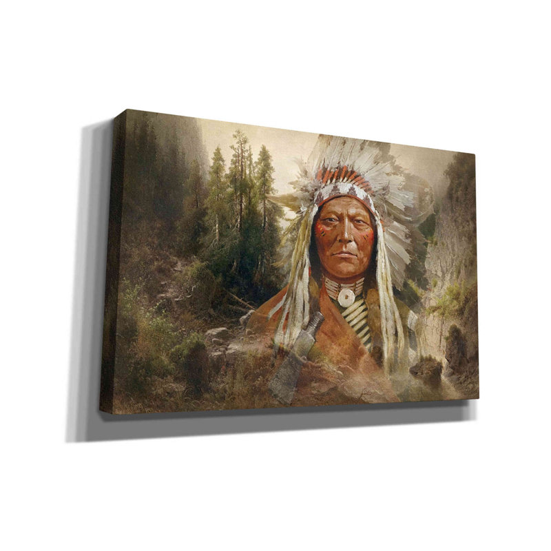 «Sitting Bull» par Steve Hunziker, impression sur toile tendue, H 40 po x l 60 po x P 1,5 po