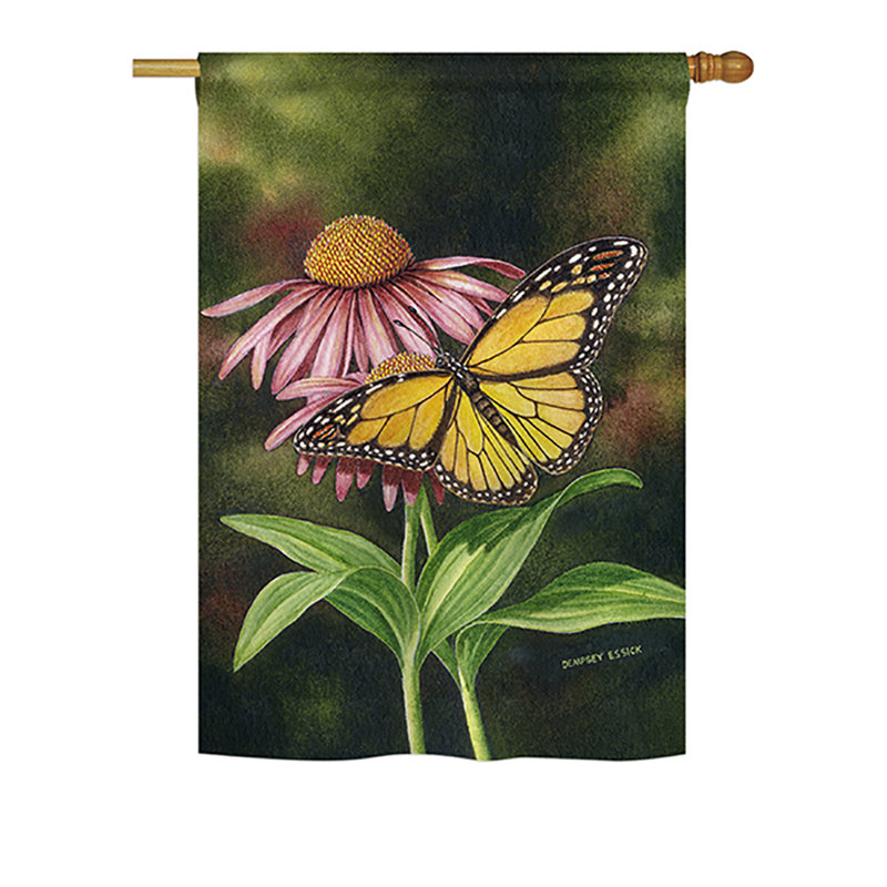 Drapeau de jardin en polyester 3,3 x 2,3 pi Elisia