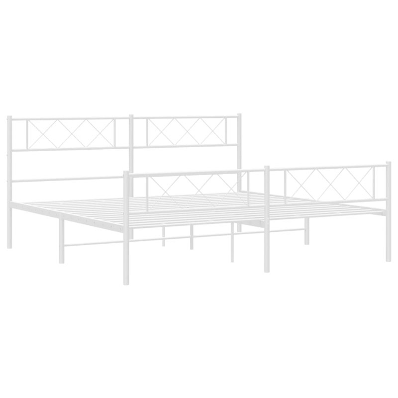 Nicodemo Metal Bed, Split California King, White