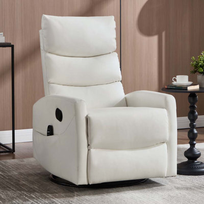 Swivel Manual Recliner Chair with Heat Massage Function