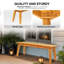 45-Inch Solid Wood Backless Outdoor Bench-783442158
