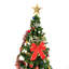 Arbre de Noël artificiel 5 pi avec lumières à DEL écoénergétiques, comprenant 109 jupes d'arbre suspendues et garde-corps-117672314