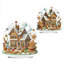 Gingerbread Factory Christmas House Art Kit, 2D DIY Festive Diamond Painting Art Kit, Unique Table Top Decoration Kit, Housewarming Gift