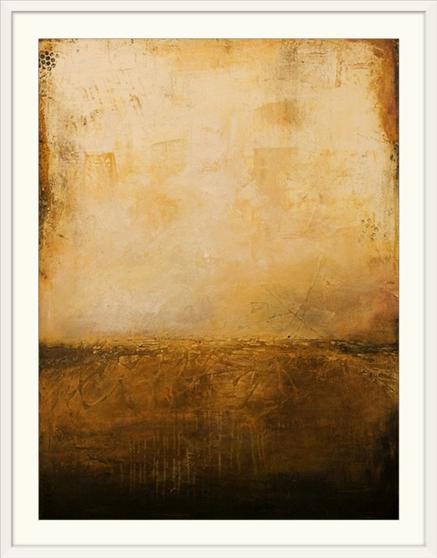 «Golden Fortune» par Frisco, impression, H 24 po x l 20 po x P 1 po, Cadre blanc