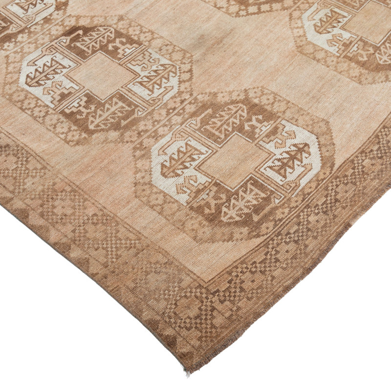 Natural Antique Afghan Ersari Wool Rug - 7'11" x 12'7"