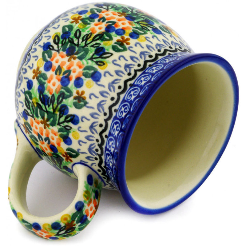 Tasse à bulles en grès poli 16 oz - Couronne de printemps