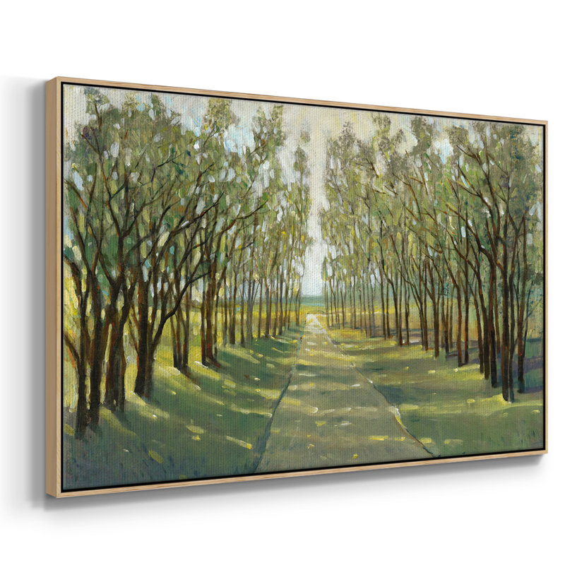 Forest Path encadré sur toile, H 27 po x l 41 po x P 2 po, Naturel