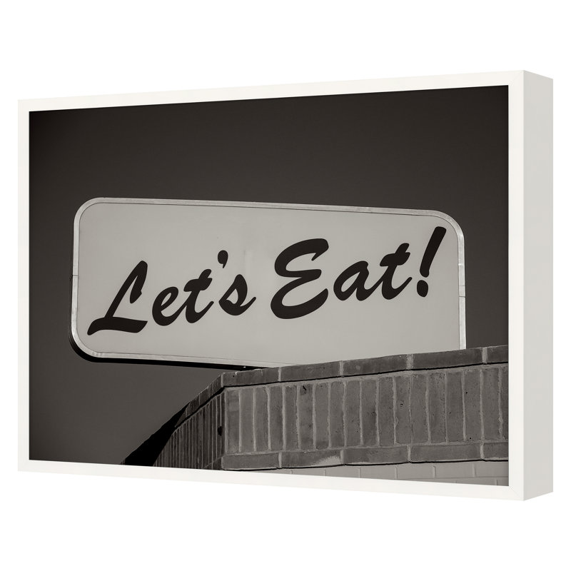 Let's Eat Print by Burgess, Andy, White Single Picture Framed, 29'' H x 36'' W