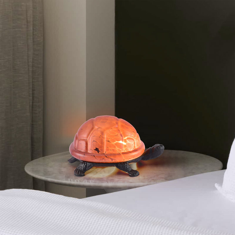 Lampe de bureau Chumlee Tiffany Turtle, Rouge