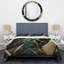 Abstract Geode Green III - Ensemble de housse de couette moderne - Polyester microfibre-1661474982