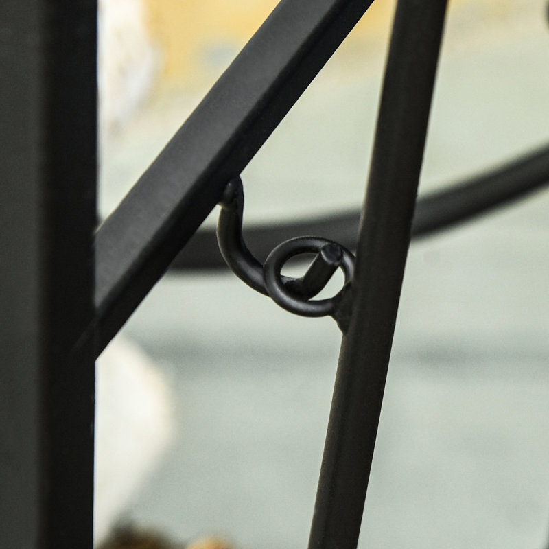 Support de rangement noir avec outils d'installation rapide - 2 niveaux