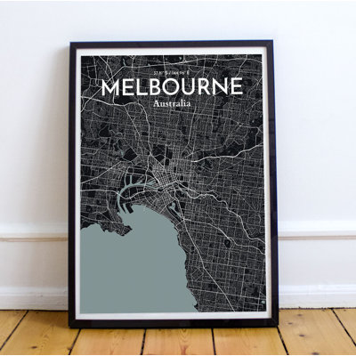 Melbourne City Map - No Frame Print