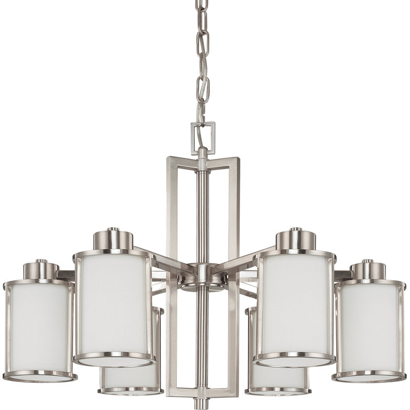 Floyd 6 - Light Classic / Traditional Chandelier, Brushed Nickel