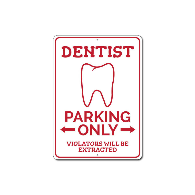 Plaque de dentiste en aluminium, H 18 po x l 12 po x P 0,06 po