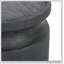 Table d'appoint cylindrique en bois noire D14x16 "