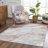 Catalaya Abstract Design Modern Pink/Beige Area Rug-367318978