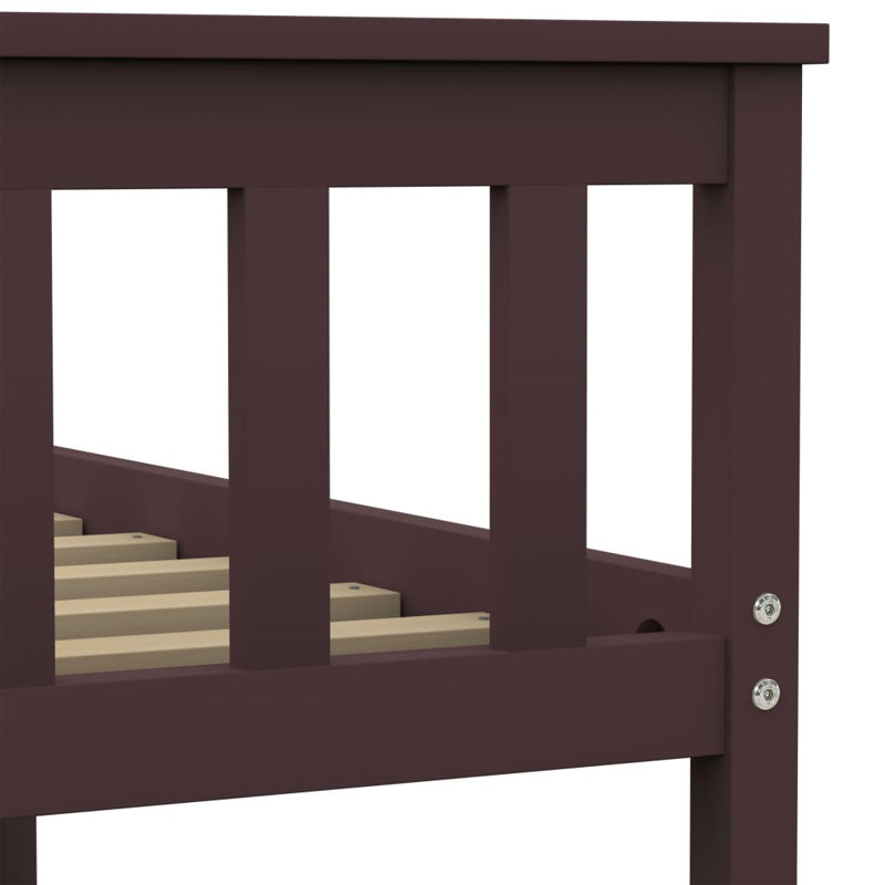Whitworth Solid Wood Bed, 180 x 200 cm, dark brown