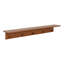 Shea Poplar Solid Wood Floating Shelf with Hooks-1056400339