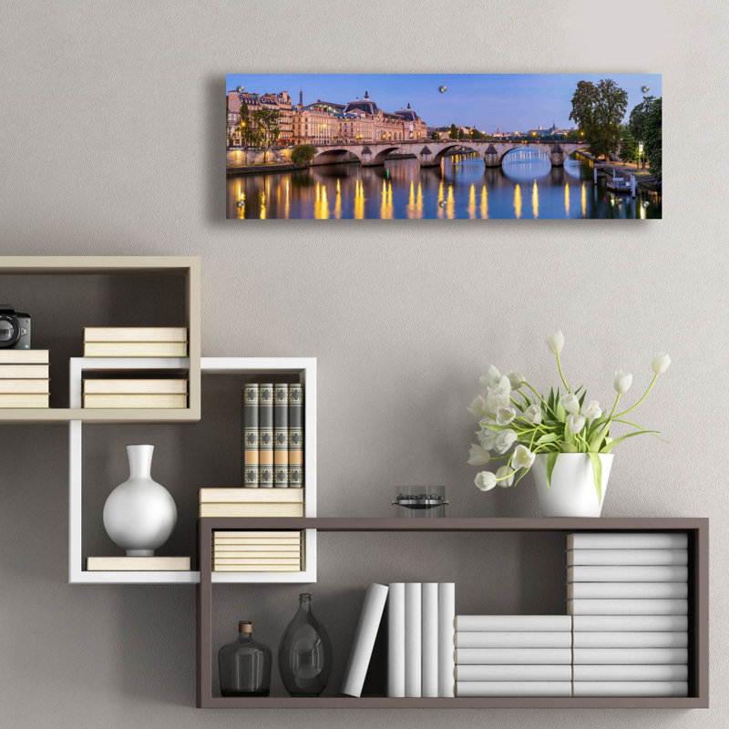 Art mural en verre acrylique «Paris - Pont Royal» par Epic Portfolio, H 12 po x l 36 po