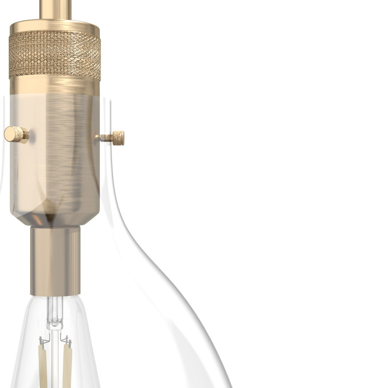 Van Nuys 1 Light Bell Pendant, Alturas Gold, 21" H x 13" W x 13" D