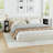 Narrow Nightstand, Slim End Table with Charging Station and Led Sensor Light, Modern Side Table, Bedside Table, for Small Spaces, Living Room, Bedroom-1530798692