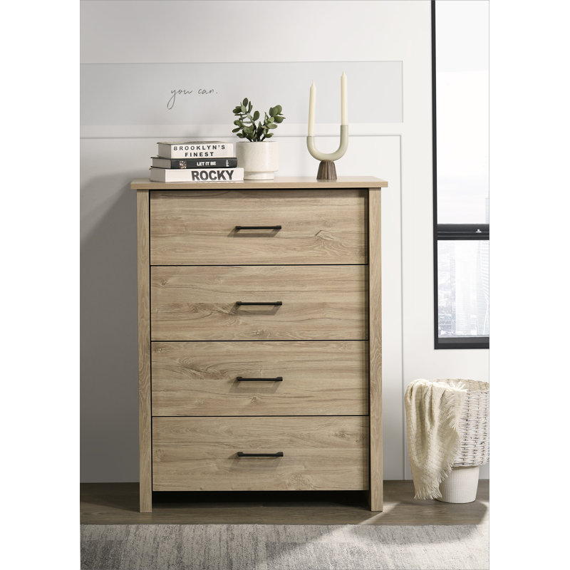 Commode l 6 po avec poignées noires Celeste