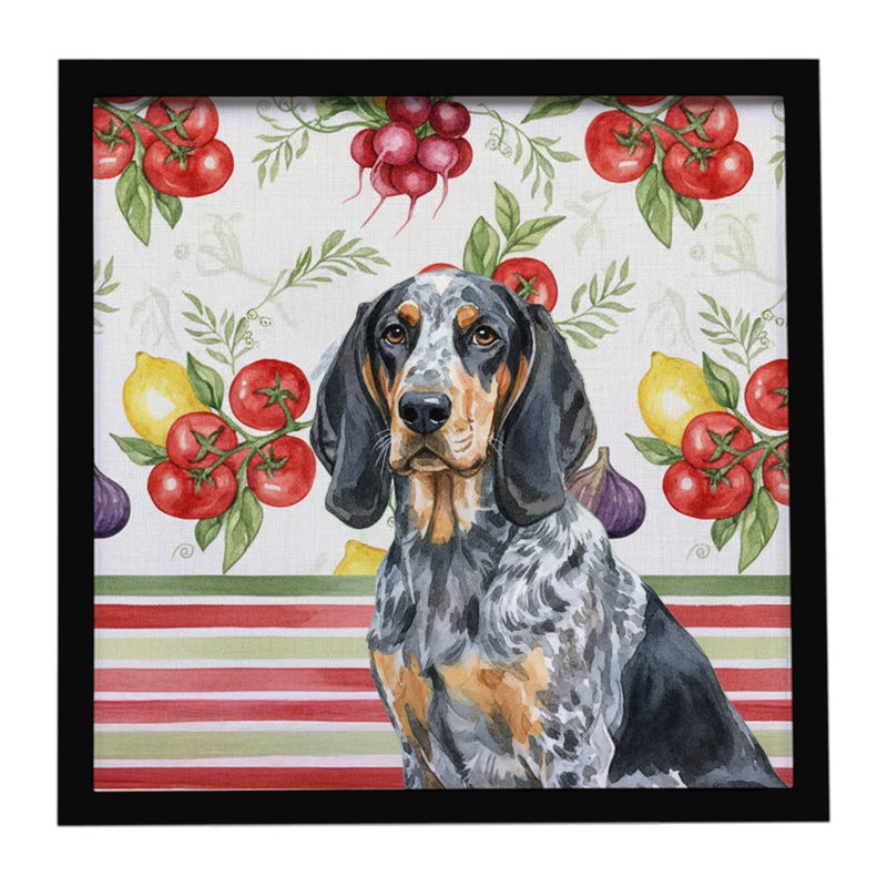 Impression sur métal encadrée Bluetick Coonhound