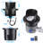 5CCT Low Voltage LED Well Light, 4" Dia. Aluminum LED In-Groud Landscape Light, 12-24V AC/DC, CRI 90, Black-105252970