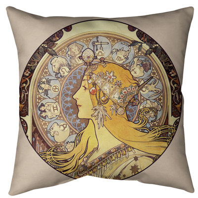 Coussin de sol Zodiac Alphonse Mucha-standard