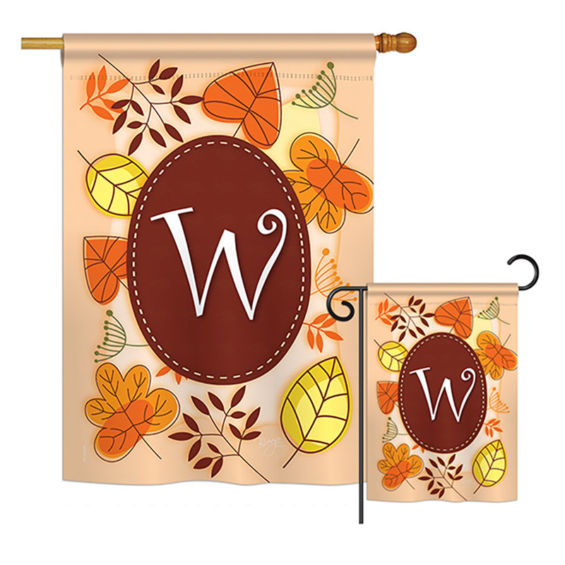 Drapeau de polyester à 2 côtés en polyester automne initial automne, W
