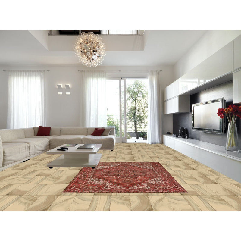 Tapis traditionnel rétro géométrique 7 x 9