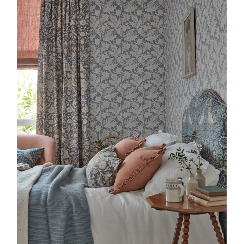 Emery Walker's House Trent Fabric, Madder/Webb's Blue