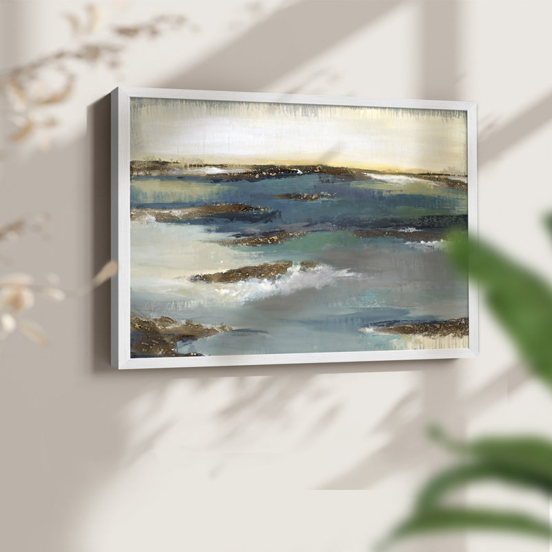Bord de mer - Imprimé encadré - Restickable, H 16 po x l 20 po, Blanc