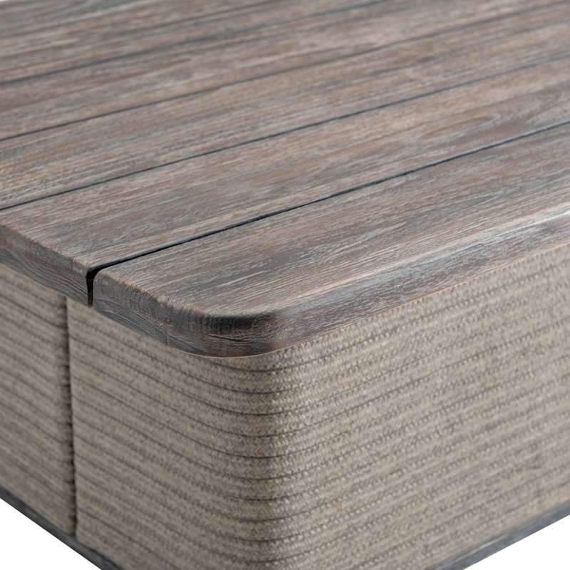 Outdoor Teak Table, 14.8" H x 54" W x 30" D