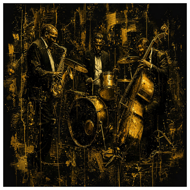 Housses de couette Jazz Music Band, Lit simple