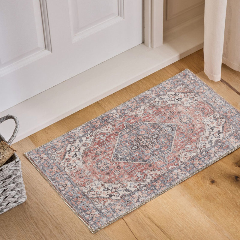 Soft Touch 2x3 Ft Polyester Rug with Natural Jute Backing - Perfect for Entryways, Kitchens, and Bedrooms
