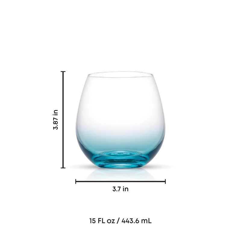 Verres à vin de couleur JoyJolt Hue, 15 oz