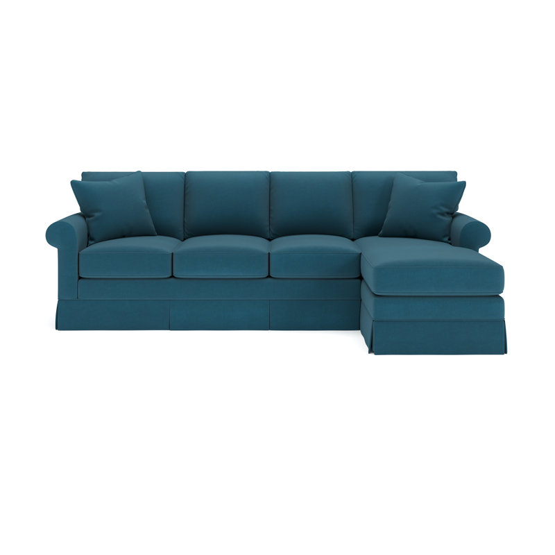 Friedman Upholstered Sectional, Right Hand Facing, Bayou Midnight Canvas