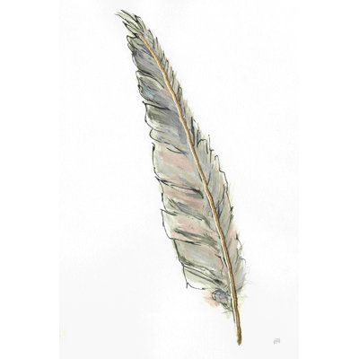" Gold Feathers VI " by Chris Paschke Painting Print