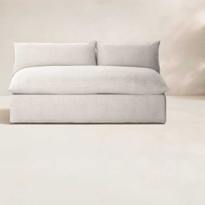 Jovian 72'' Wide Aluminum Loveseat with Cushions, Faye Sand