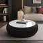 Table basse moderne en cuir clair avec plateau en marbre-1110305880-1110305886