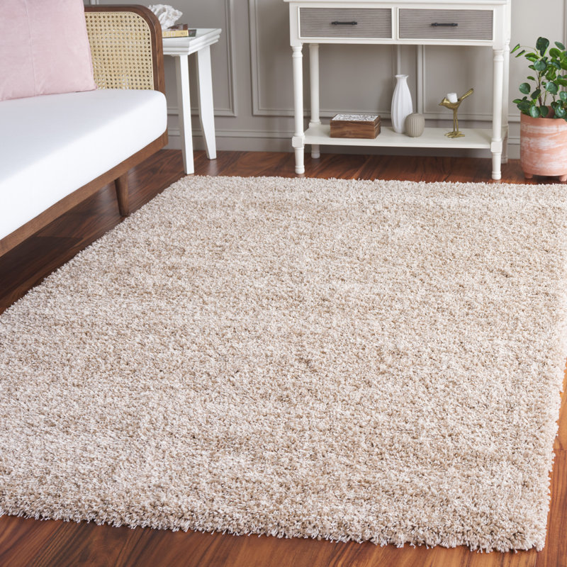 Tapis à poil long de couleur unie Performance Angeliya, Rectangle de 11 pi x 15 pi