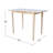 Ginna 32 " Extendable Rubberwood Rectangular Solid Wood Top with Solid Wood Base Dining Table