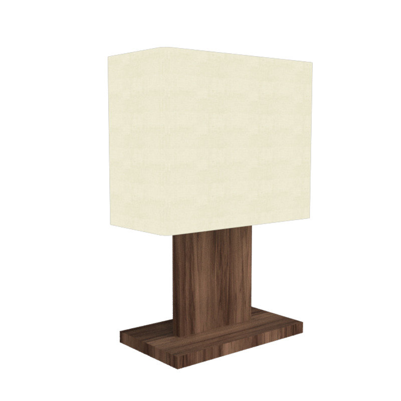 Clean Desk Table Lamp, Maple, Ivory